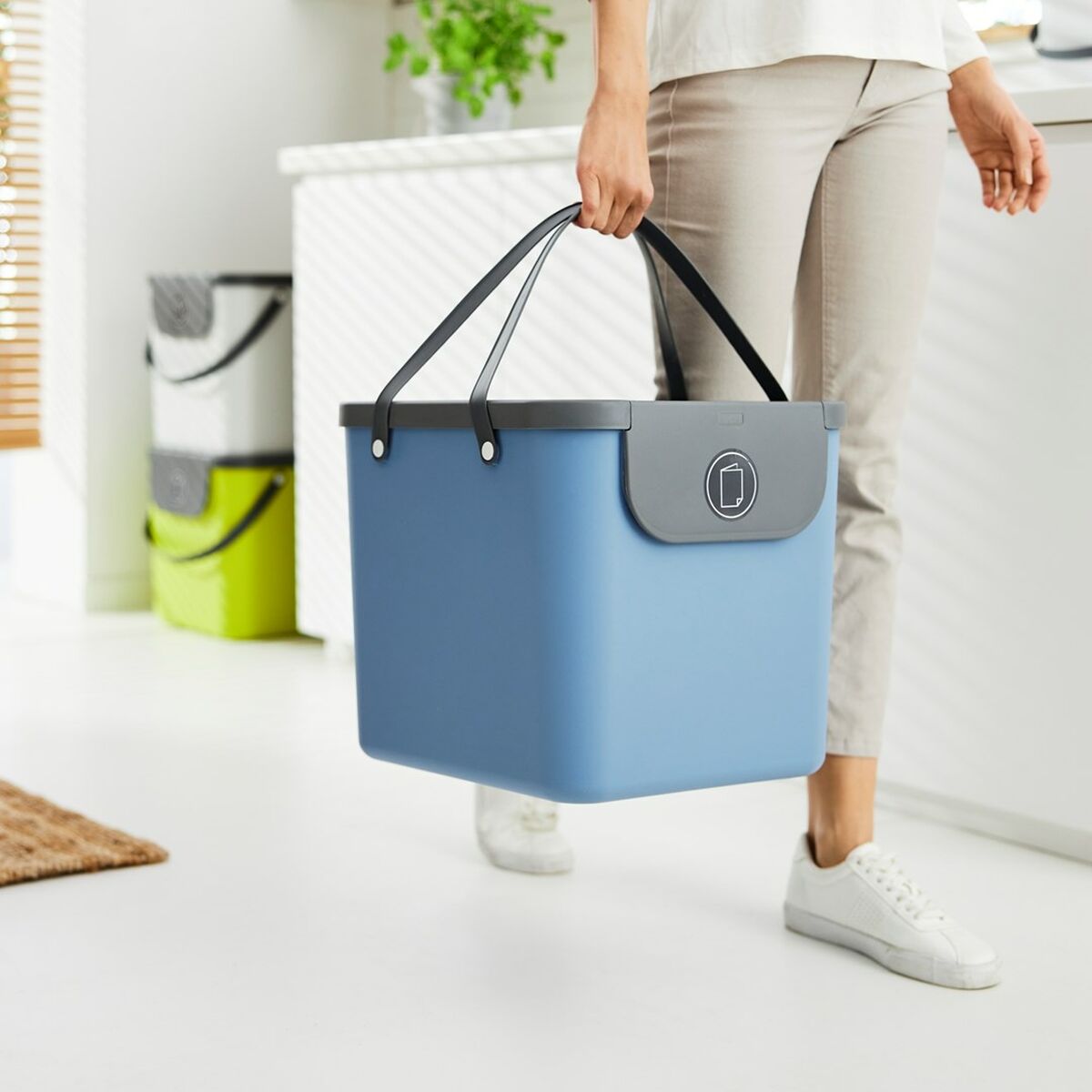 Recipiente Rotho Albula Azul 40 L Retangular